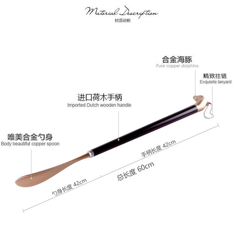 Extra-Long Shoehorn Shoe Lifter with Long Handle, Lazy Shoe Helper, Non-Wearing Shoe Tool, Household Extended Shoehorn Shoe Puller