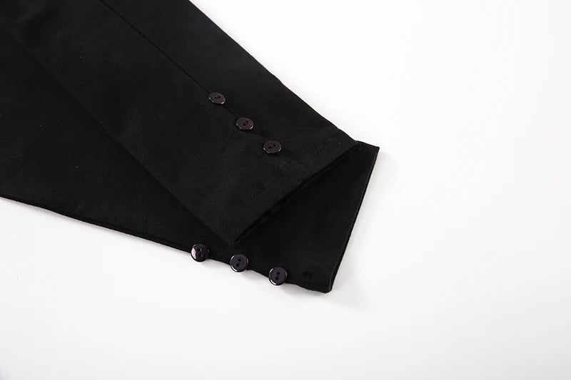 Children clothes 2pcs set long top and pants children casual set with front opening cotton  kids clothes black patches sleeves