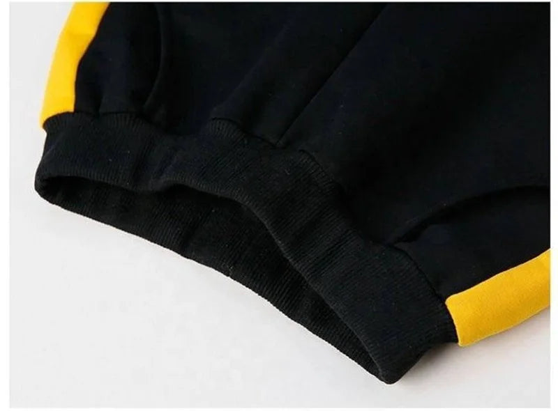 Boys Pants Kids Trousers Cotton Sweatpants Elastic Waist Casual Patchwork Multi-pocket Korean Pants Fashion Teenage Pants