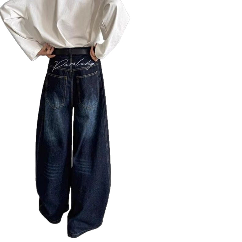 Men's Summer New 2025 Youth Popular Personalized Jeans Hip-Hop Ins Trendy High Street Trendy Trousers