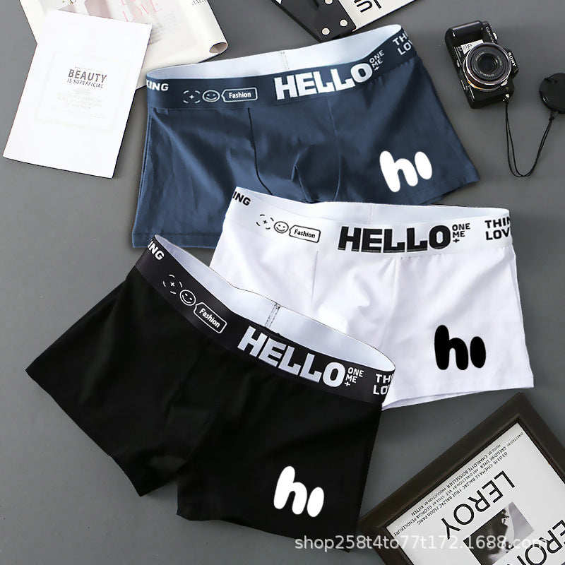Men's Underwear Boys' Boxers Youth Sports Personality Trendy Boxer Pants Antibacterial Breathable Pants