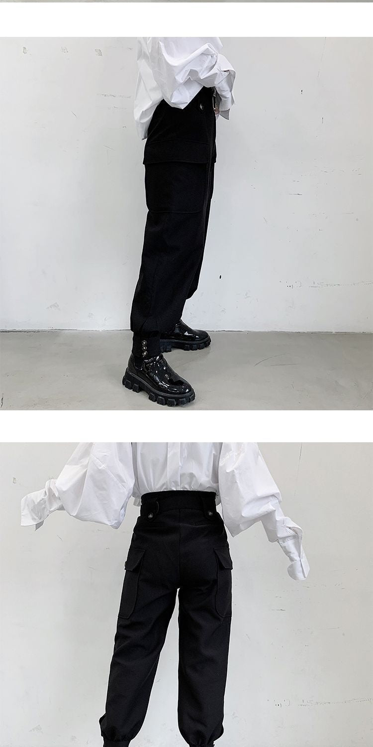 Spring and Autumn 2024 New Loose Versatile Trendy Pants Men's Large Size Multi-Pocket Cargo Casual Jogger Harem Pants