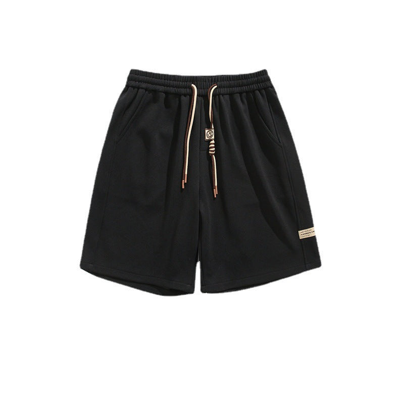 Waffle Shorts Men's Summer Thin Trendy Brand Loose Large Size Mid-Pants American Sports Boys Casual Five-Point Pants Men
