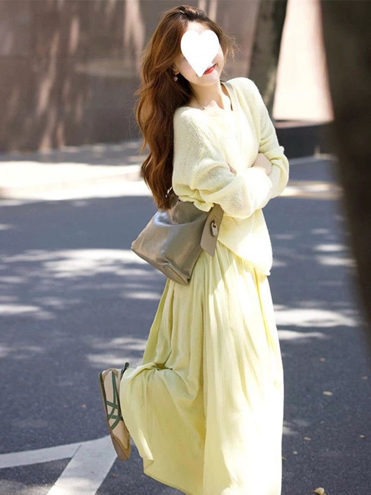 Early Autumn Back to School Wearing Korean Style Atmosphere Feeling Cold and Relaxed Feeling Early Autumn Women's 2024 New Dress