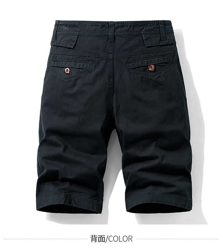 Summer Men's Work Shorts, Comfortable Stretchy Knee-Length Shorts, Cross-Border Exclusive for Amazon 66051, Casual and Versatile