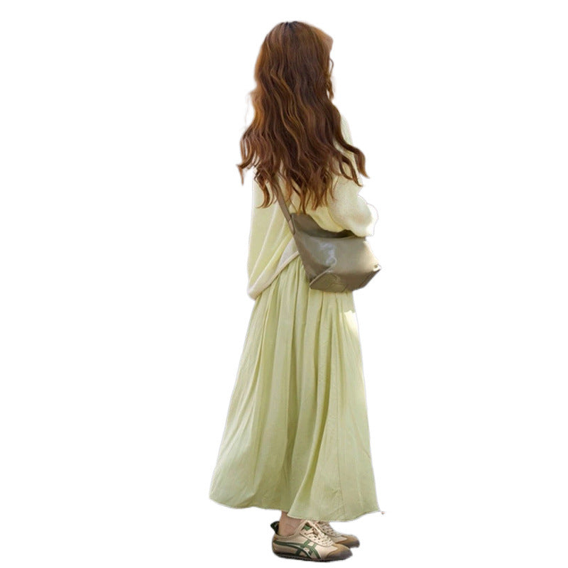 Early Autumn Back to School Wearing Korean Style Atmosphere Feeling Cold and Relaxed Feeling Early Autumn Women's 2024 New Dress