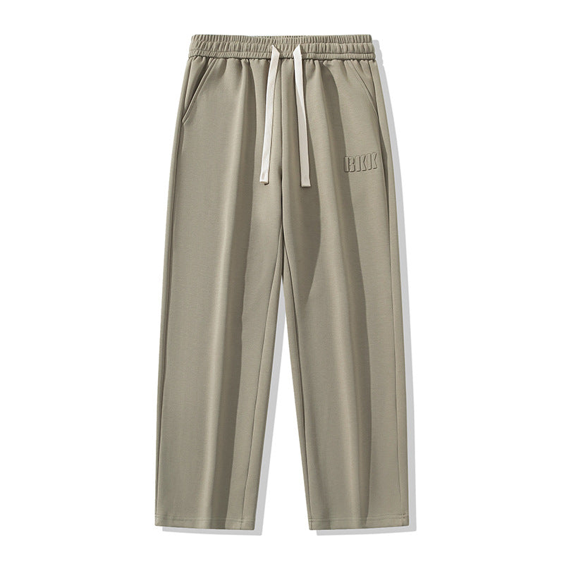 2024 Men's Casual Loose Straight Pants Spring New Three-dimensional Printed Sports Spring and Summer Long Pants for Boys