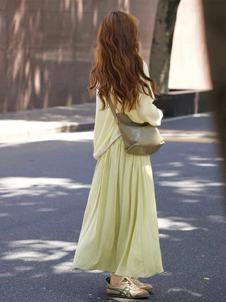 Early Autumn Back to School Wearing Korean Style Atmosphere Feeling Cold and Relaxed Feeling Early Autumn Women's 2024 New Dress
