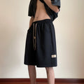 Waffle Shorts Men's Summer Thin Trendy Brand Loose Large Size Mid-Pants American Sports Boys Casual Five-Point Pants Men