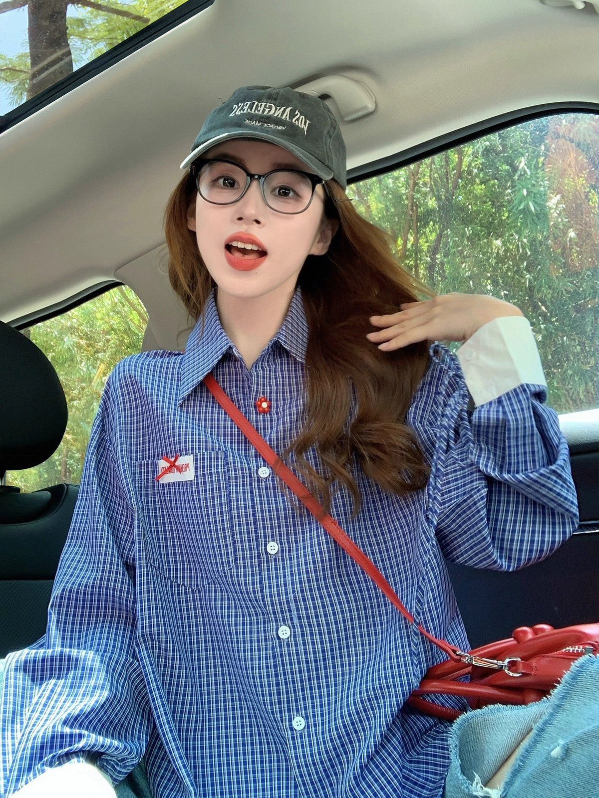 College Style Striped Long-Sleeved Blue Shirt for Girls Spring & Fall New High-End Lazy Loose Shirt Chic Top