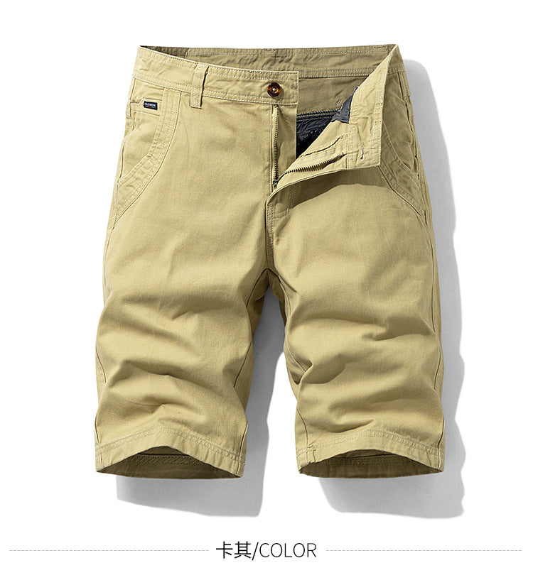 Summer Men's Work Shorts, Comfortable Stretchy Knee-Length Shorts, Cross-Border Exclusive for Amazon 66051, Casual and Versatile