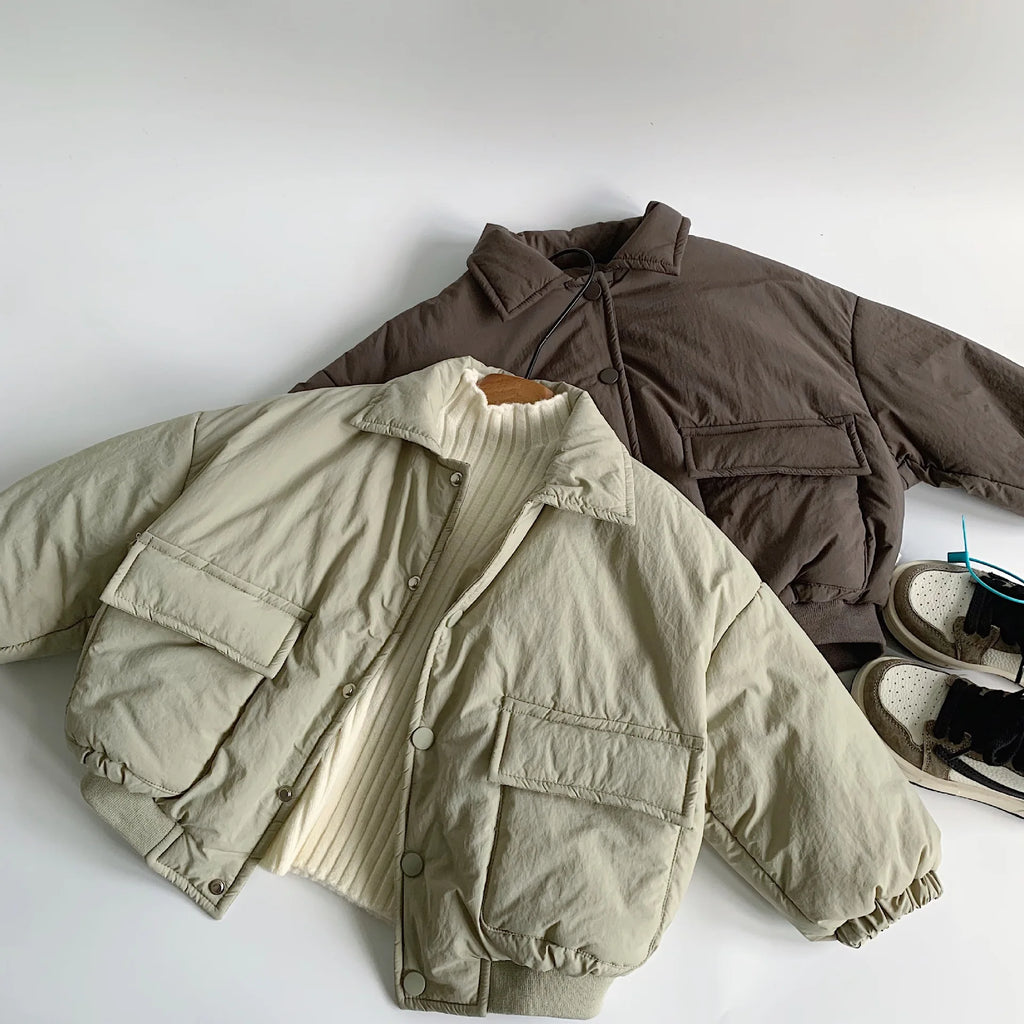 Children's Cotton Coat 2025 Winter New Style Loose and Thick Cotton Clothes Baby Winter Clothes Cotton Jacket Top Trend