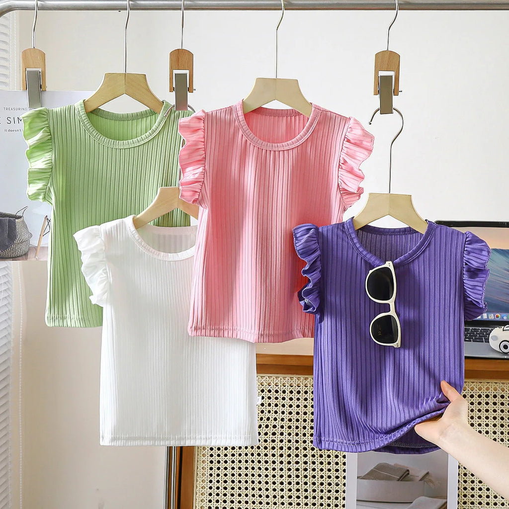 Toddler Clothes Girls Summer T-shirt Sleeveless Tops For Kids