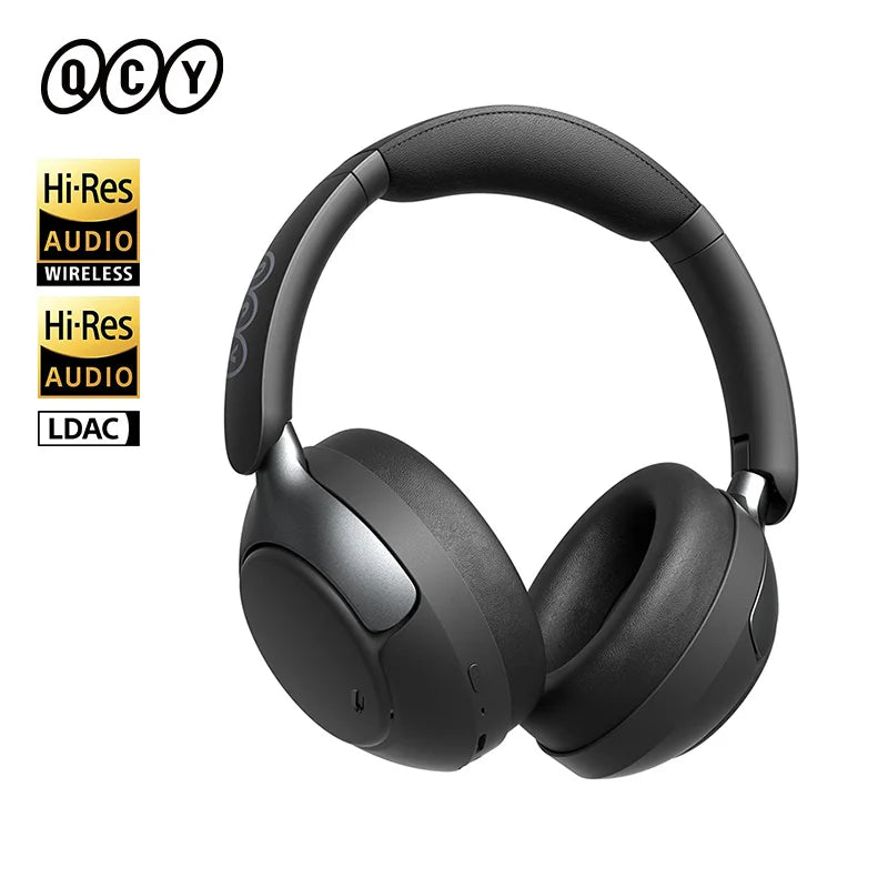 QCY H3 Pro ANC  Wireless Headphones 50dB Noise Canceling Bluetooth 5.4 LDAC Hi-Res Spatial Audio Over-Ear Headset 55H Playtime