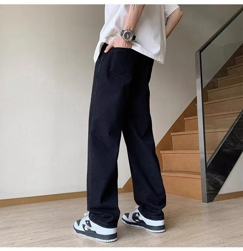 Jeans Men's 2026 Summer New High Street American Loose Straight Pants