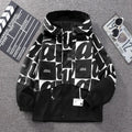 Teenager Boys Color Block Hooded Jacket 2026 Children Spring Autumn Handsome Letter Print Windbreak Coat Kids Clothes Outerwear