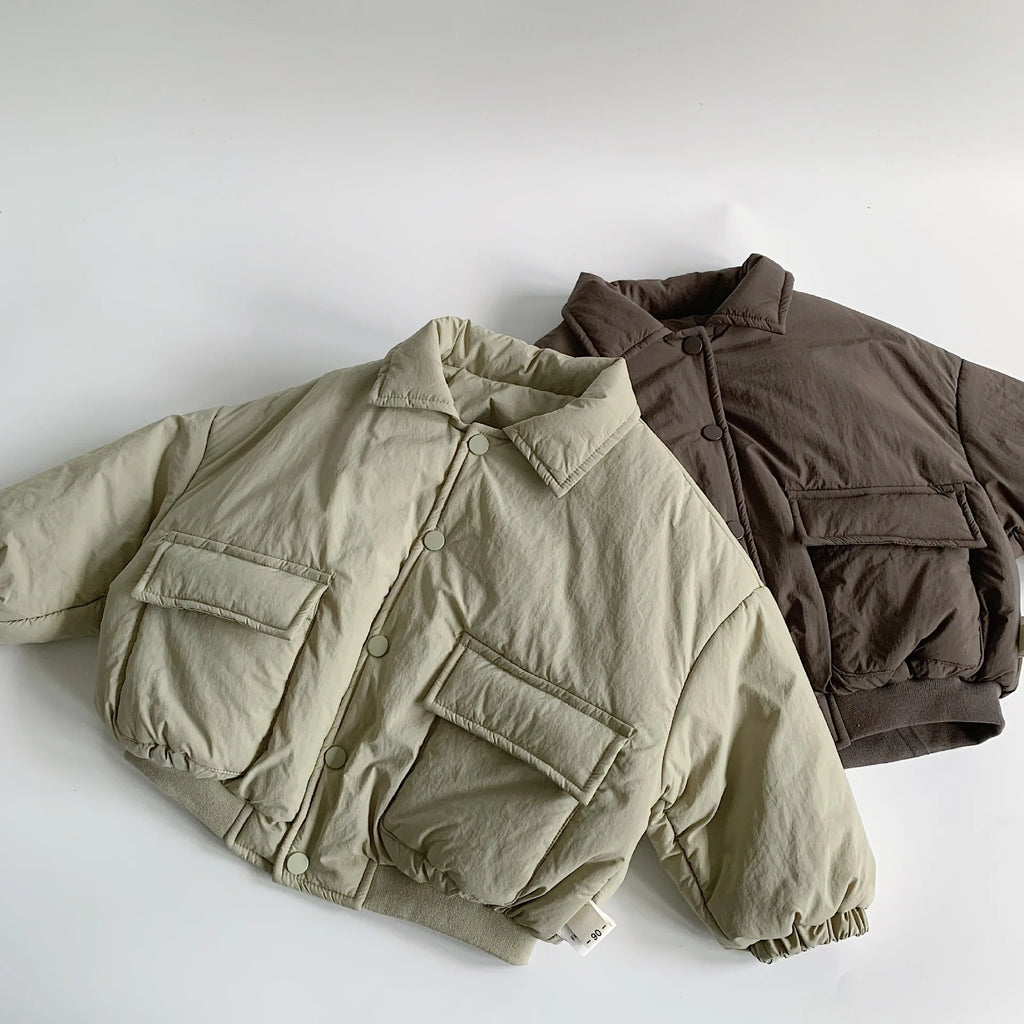 Children's Cotton Coat 2025 Winter New Style Loose and Thick Cotton Clothes Baby Winter Clothes Cotton Jacket Top Trend