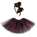 Girls' Bow Headband With Tutu Skirt 2pcs/Set, Skirt Length 30cm No Lining, Suitable for Ballet Dancing Parties Christmas Dress