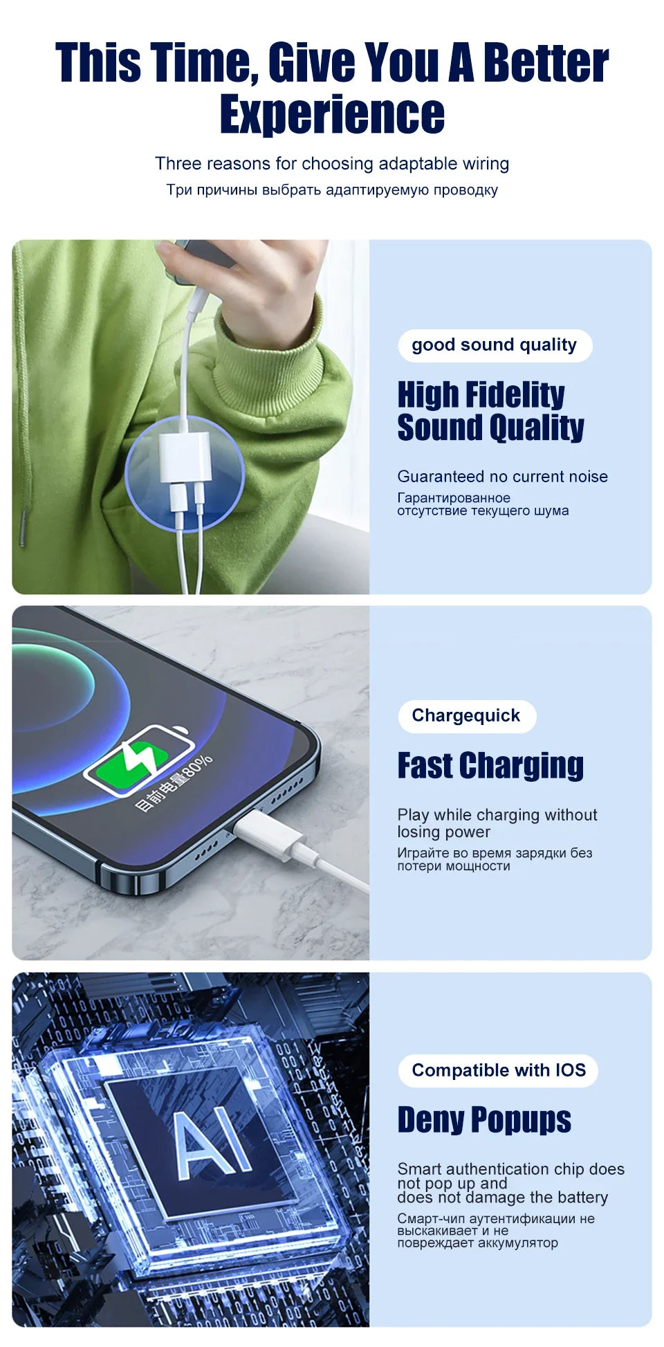 Audio Adapter For iPhone 14 13 12 11 Pro Max Aux Jack Headphone 3.5 mm To Headphone Jack Charger Splitter Converter Accessories