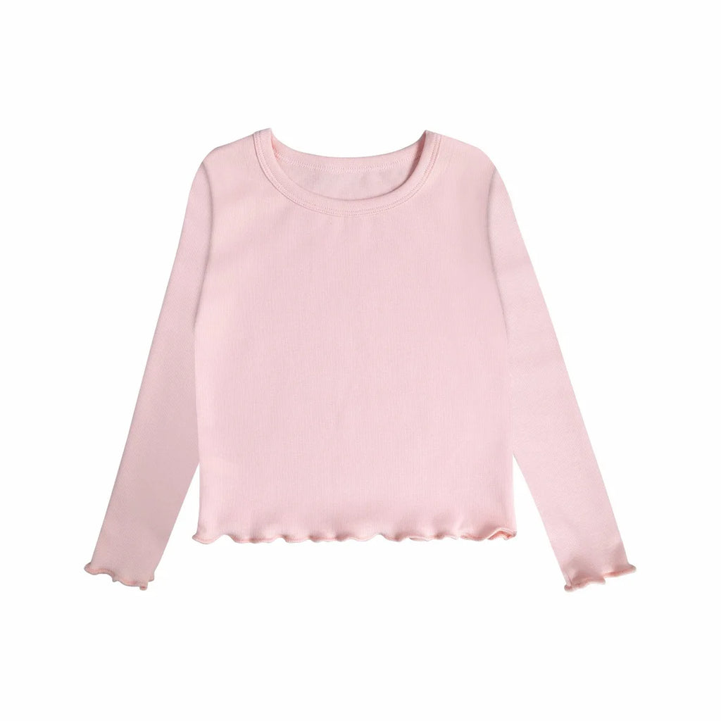 Girls Long Sleeve T-shirts For Children Spring Autumn Cotton T-shirt Tops