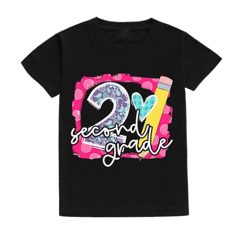 1st / 2nd Grade Shirt First / Second Grade First Day of School Shirts Back To School Girls Shirt Cute School Tee Gift for Kids