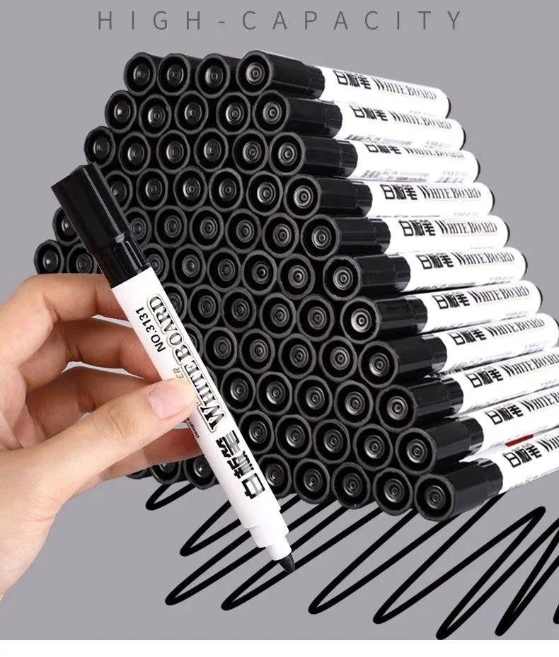 100-1pcs Erasable Whiteboard Marker Pen Blackboard Marker Teaching Chalk for Glass Ceramics Office School Art Marker Stationery