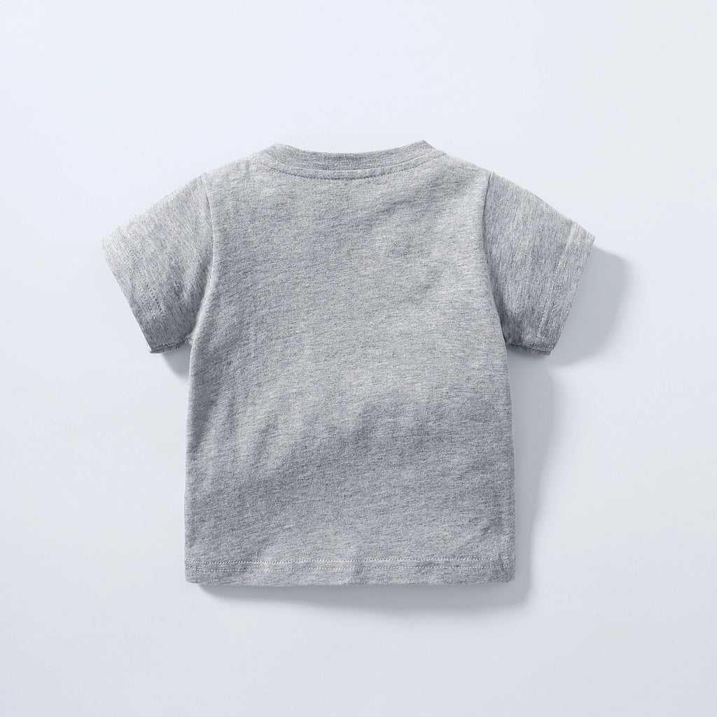 Baby Tops Newborn Boys Girls T-shirt 100% Cotton Clothes 0-24 Months Summer Short Sleeve Shoulder Button Solid Color Infant Tees