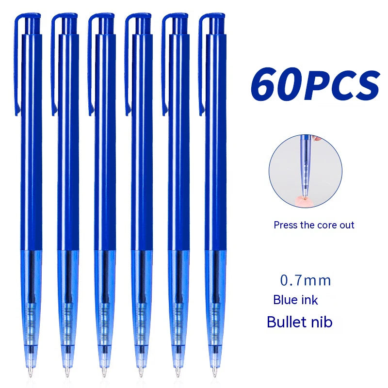 DELI-Bullet Tip Ballpoint Pen Set, Fine Point 0.7mm, Blue Ink, Office and School Supplies, Stationery