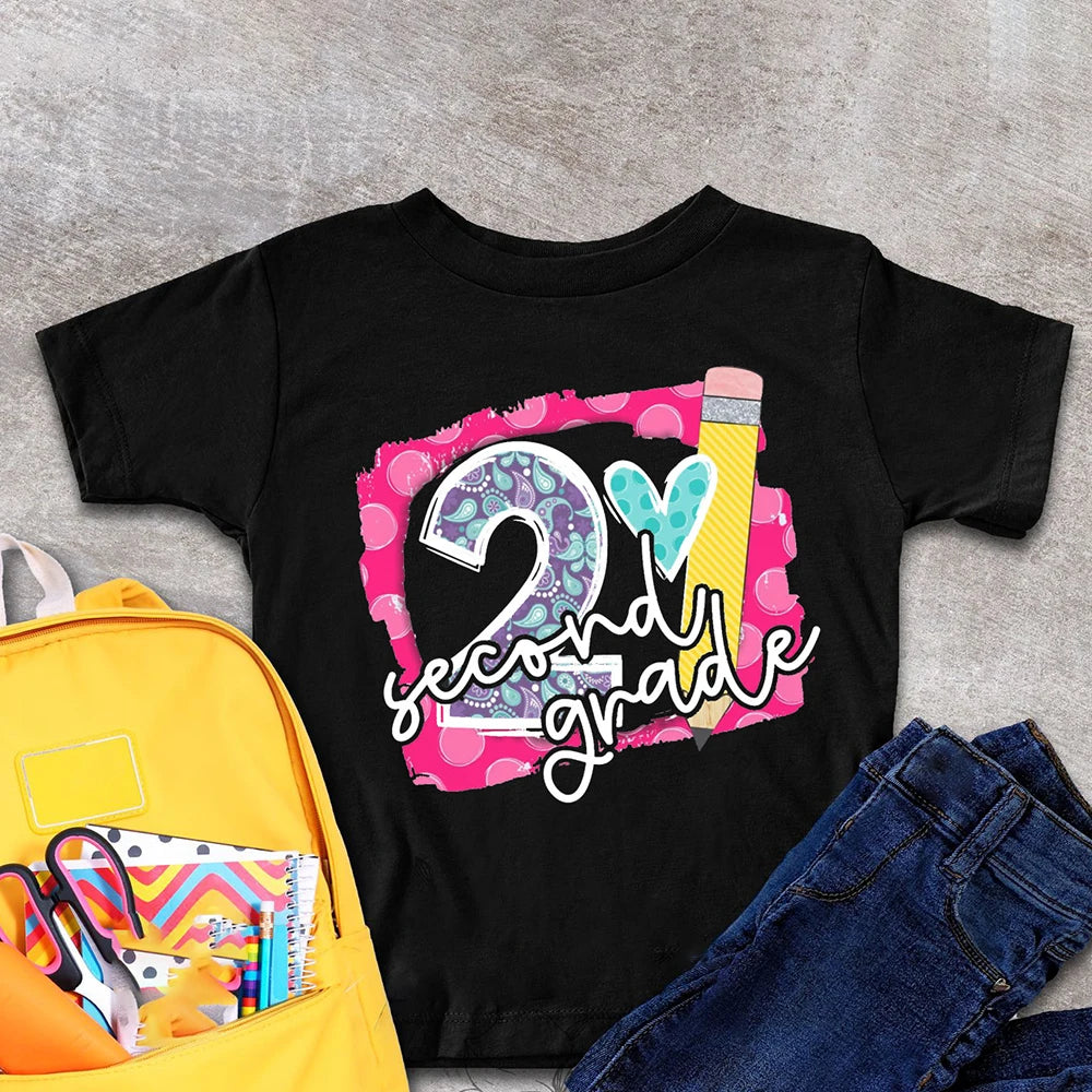 1st / 2nd Grade Shirt First / Second Grade First Day of School Shirts Back To School Girls Shirt Cute School Tee Gift for Kids