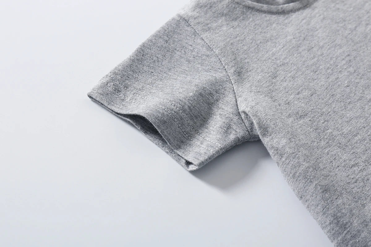 Baby Tops Newborn Boys Girls T-shirt 100% Cotton Clothes 0-24 Months Summer Short Sleeve Shoulder Button Solid Color Infant Tees