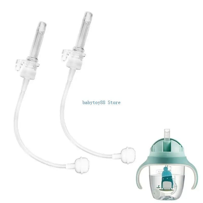 Y4UD Baby Feeding Accessories Liquid Silicone Drink Bottle Set Convenient & Safe Children Water Cup Straw Simple Installation