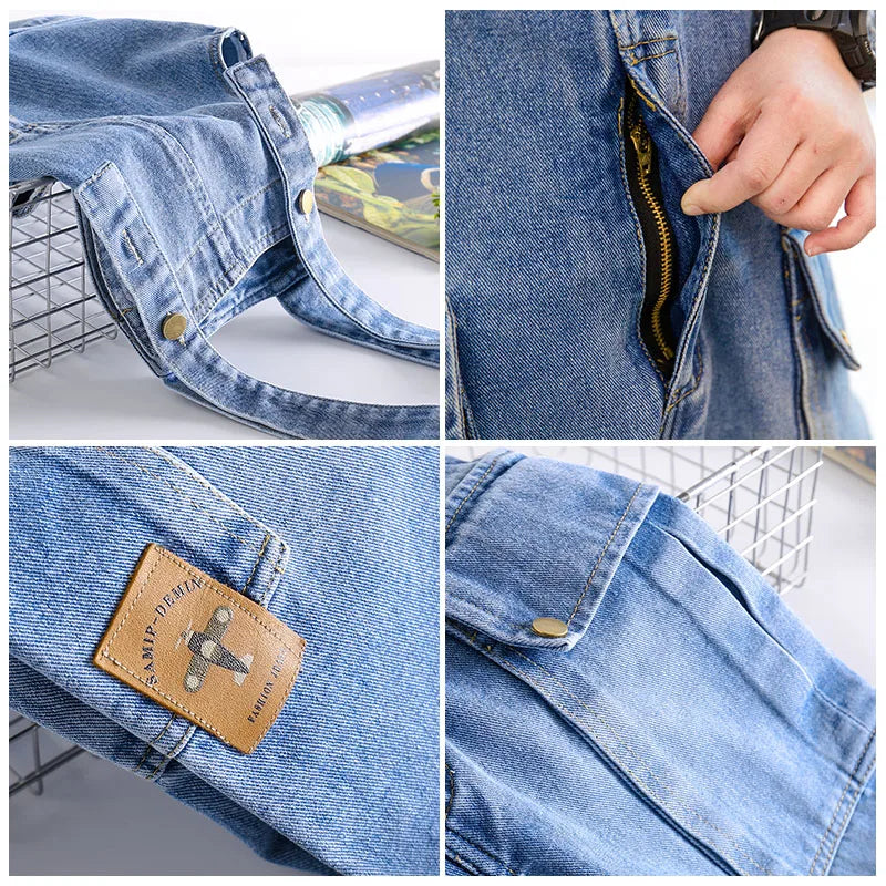 Teens Boys Jeans Overalls Rompers 6 7 8 9 10 11 12 13 14 School Denim Jumpsuit Pants Overalls for Big Boys pants