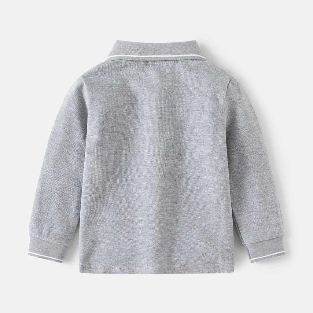 Elegant Boys Polo T-shirts Toddler Kids Tops Long Sleeve Children's Clothes