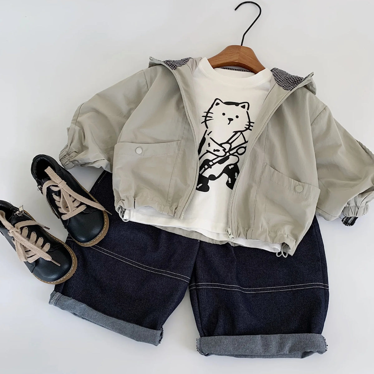 Children Clothes Kids Casual Coat 2025 Autumn New Fashionable Korean Style Boys Solid Color Hooded Jacket Stylish Coat