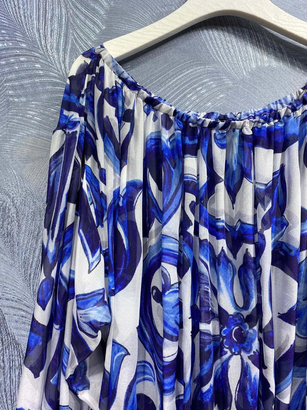 Boho Chic Summer Silk Blouse for Women | Off Shoulder Flowy Beach Vacation Top | Luxury Designer Loose Fit Printed Shirt