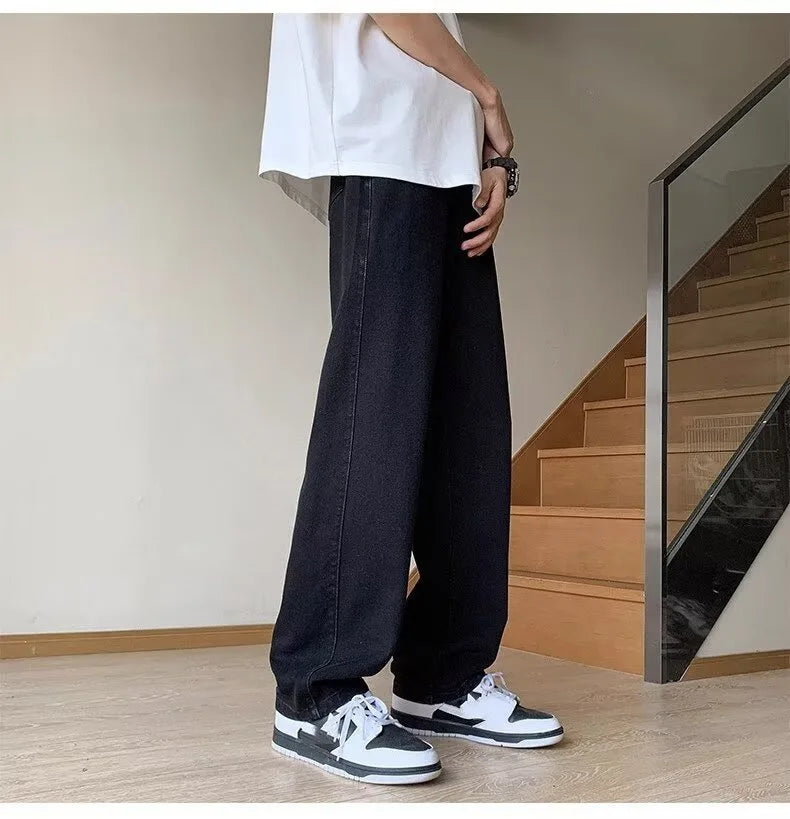 Jeans Men's 2026 Summer New High Street American Loose Straight Pants