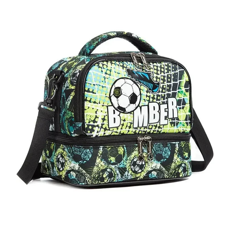 Kids Lunch Box for School Cute Insulated Lunch Bag with Strap Thermal Food Container for Girls Boys Portable Tote for Picnic