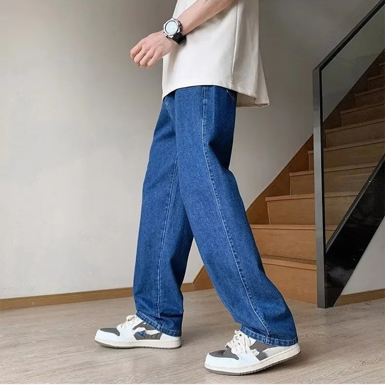 Jeans Men's 2026 Summer New High Street American Loose Straight Pants