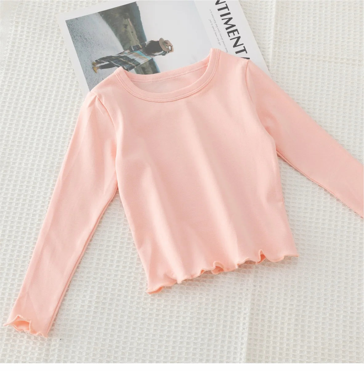 Girls Long Sleeve T-shirts For Children Spring Autumn Cotton T-shirt Tops