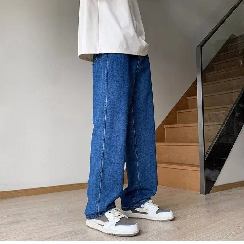 Jeans Men's 2026 Summer New High Street American Loose Straight Pants