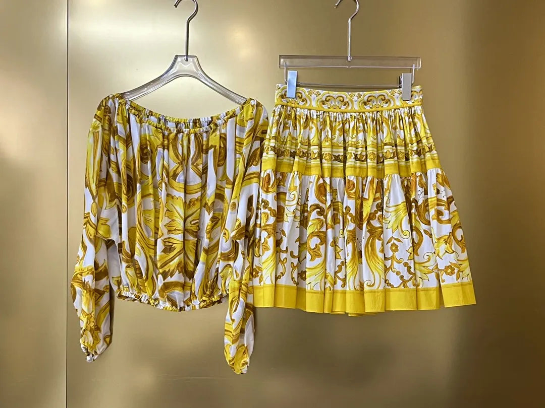 Boho Chic Summer Silk Blouse for Women | Off Shoulder Flowy Beach Vacation Top | Luxury Designer Loose Fit Printed Shirt