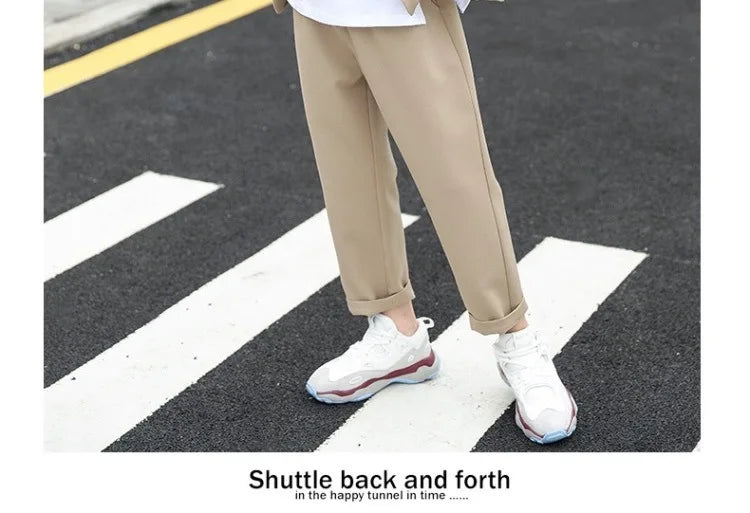 Suits for Boys Spring Autumn Long Sleeve Casual Blazer Jacket Trouser 2pcs School Uniform Teen Kids Clothes Set Children Cosutme