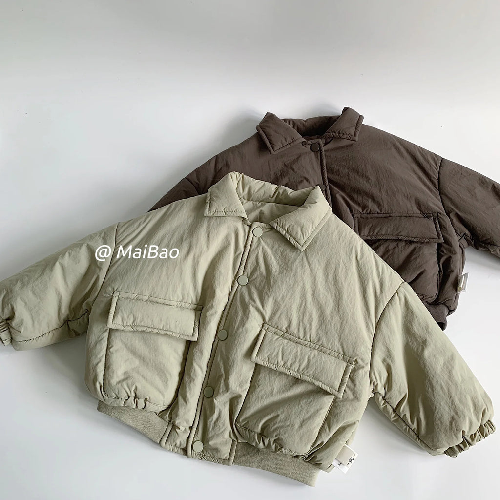 Children's Cotton Coat 2025 Winter New Style Loose and Thick Cotton Clothes Baby Winter Clothes Cotton Jacket Top Trend