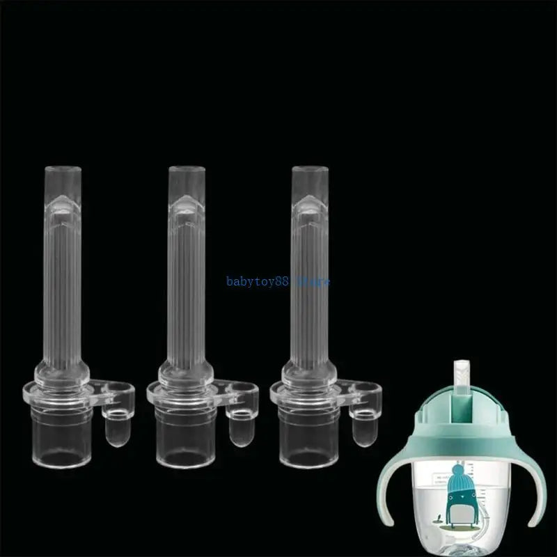 Y4UD Baby Feeding Accessories Liquid Silicone Drink Bottle Set Convenient & Safe Children Water Cup Straw Simple Installation