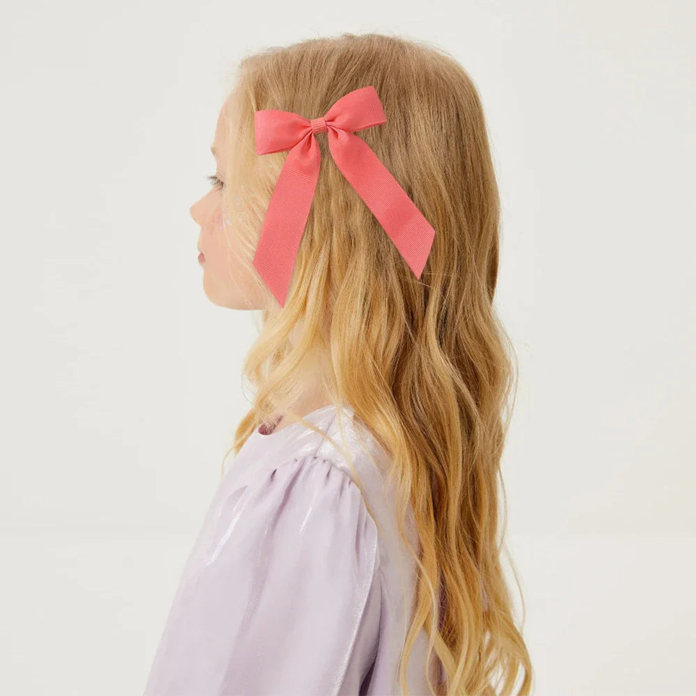 Sweet Ribbon Hair Bands Toddler Cheer Bow Head Rope Kids Fashion Solid for Girls Children Party Headwear Hair Accessories