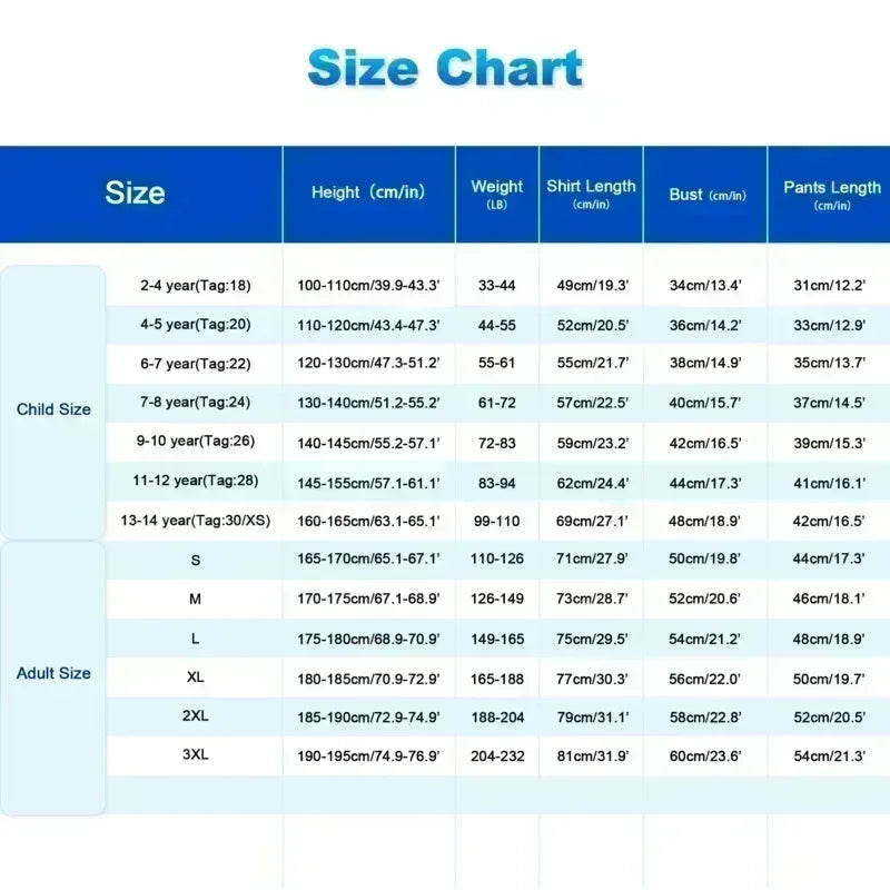 Children's Training Clothes Shirts Competition Suits Boys Girls Clothes2053