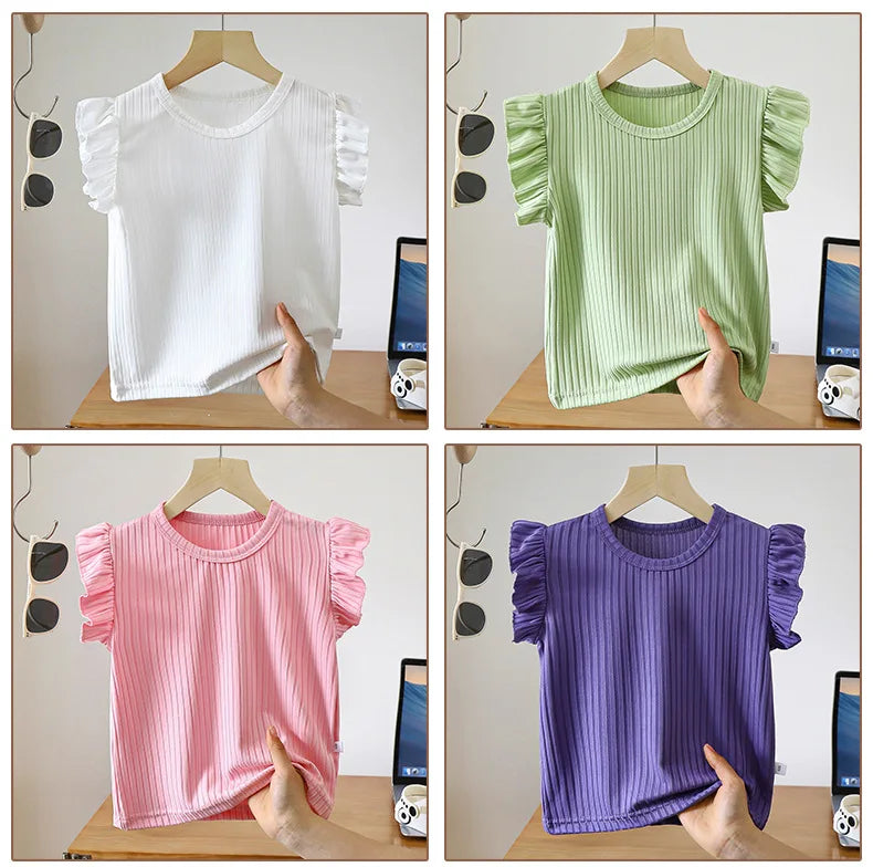 Toddler Clothes Girls Summer T-shirt Sleeveless Tops For Kids