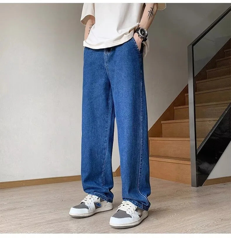 Jeans Men's 2026 Summer New High Street American Loose Straight Pants