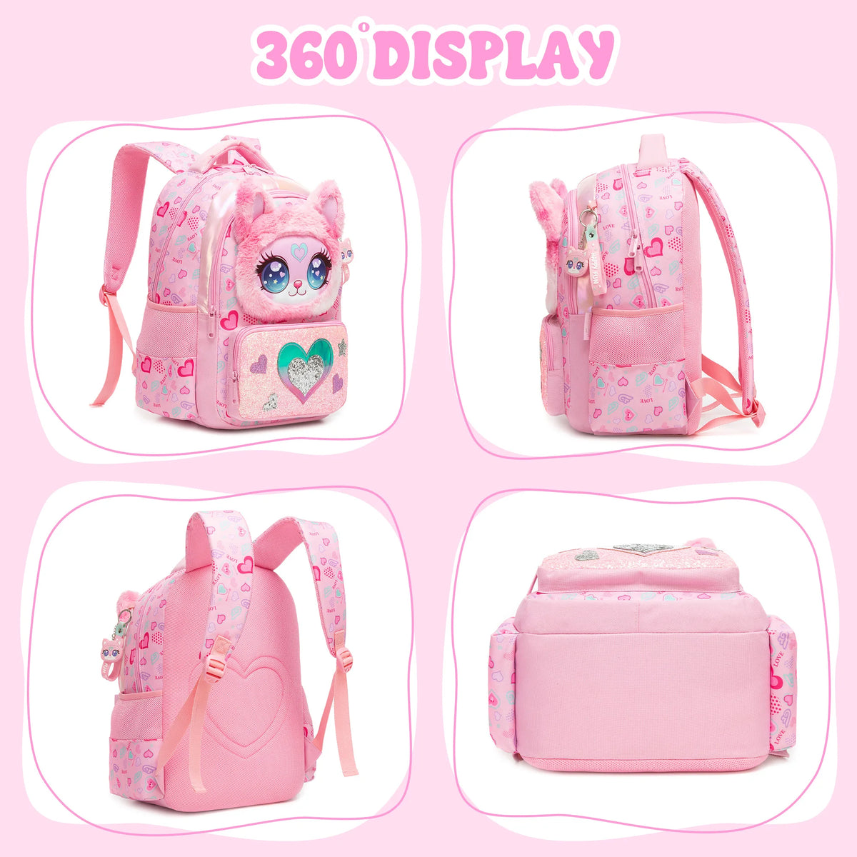 Kids School Backpacks for Girls Boys Backpack with Lunch Bag for Elmentary Students