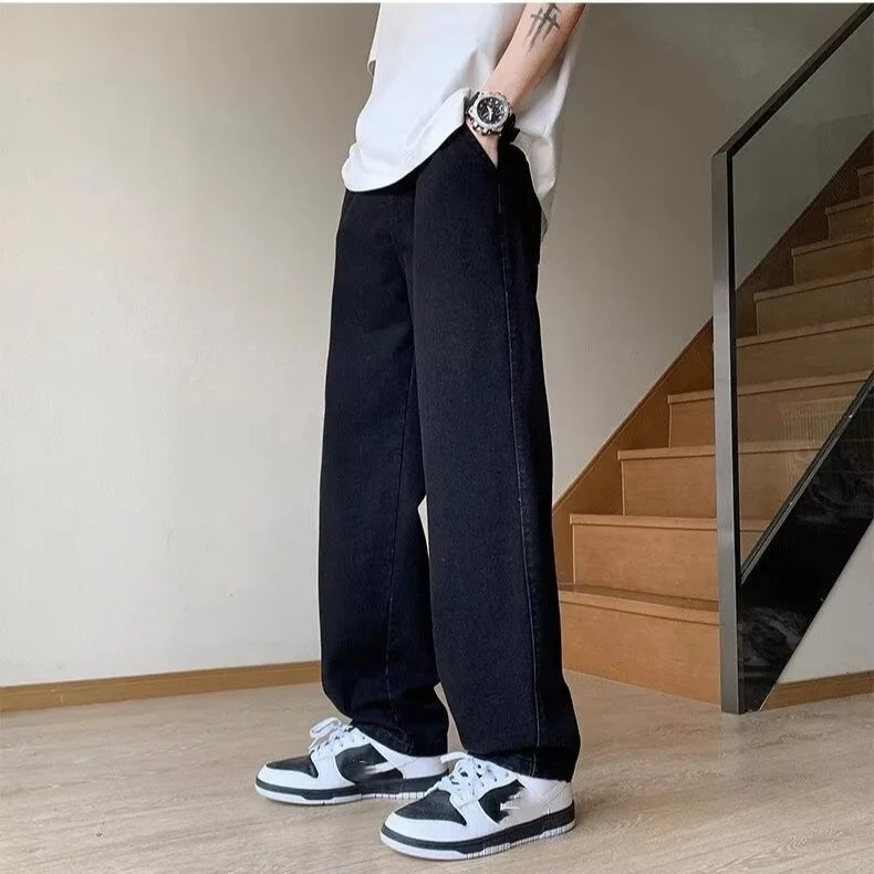 Jeans Men's 2026 Summer New High Street American Loose Straight Pants